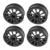 1/10 RC Carbon Fiber Wheels, Lightweight High Strength, Simulation Car Wheel Rim, 2.7 Inch Black, Five Spokes Twelve Holes Design, for Axial SCX10 4 6 (Twelve Holes) view 2