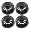 1/10 RC Carbon Fiber Wheels, Lightweight High Strength, Simulation Car Wheel Rim, 2.7 Inch Black, Five Spokes Twelve Holes Design, for Axial SCX10 4 6 (Twelve Holes) view 3