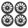1/10 RC Carbon Fiber Wheels, Lightweight High Strength, Simulation Car Wheel Rim, 2.7 Inch Black, Five Spokes Twelve Holes Design, for Axial SCX10 4 6 (Twelve Holes) view 4