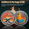 16Pcs Dumpster Fire Challenge Coin - Funny Desk Accessories for Work - Emotional Support Pocket Token Gift - Hilarious Coin Office Gift - Employee Appreciation Medal (Classic) view 2
