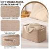 OIASKET Storage Baskets for Organizing, Woven Decorative Baskets for Shelves - Books, Towels, and Clothes, Cotton Rope Toy Storage Bins, 12.7''Lx9''Wx7.8''H, Pack of 4, Brown view 3