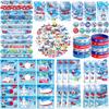 122PCS Airplane Party Favors Set, 50 Stickers, 12 Assemble Stickers, 12 Button Badges, 12 Mini Notepads, 12 Slap Bracelets, 12 Rubber Bracelets, 12 Goodie Bags for Plane Party Baby Shower Supplies view 1