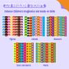 100 Math Linking Cubes, Math Cubes with 320 Reusable Stickers Manipulative Geometric Shapes Connecting and Counting Snap Blocks for Early Math & Construction, Educational Toy for Preschool, Homeschool view 2