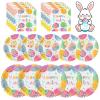 150 Pack Easter Party Supplies Set, Happy Easter Dinnerware Set Includes Heavy Duty Dessert Dinner Plates and Luncheon Napkins for Spring Birthday Party Decorations Table Decor, Serves 50 view 1