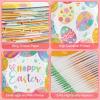 150 Pack Easter Party Supplies Set, Happy Easter Dinnerware Set Includes Heavy Duty Dessert Dinner Plates and Luncheon Napkins for Spring Birthday Party Decorations Table Decor, Serves 50 view 4