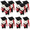 Alipis 10 Pack Mini Graduation Bear Dolls with Grad Cap Plush Toys for Kindergarten Elementary High School Graduation Party Decorations 4.72 Inch Soft Bear Bouquet Accessories view 1