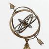 Brass Nautical Artifact Sphere Globe with Pierced Arrow Brass | Collectible Figures for Homes view 3