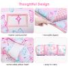 Kids Nap Mat Portable Slumber Bags with Removable Pillow and Blanket for Girls Boys, Lightweight Extra Large Sleeping Bag for Preschool Camping Daycare view 3