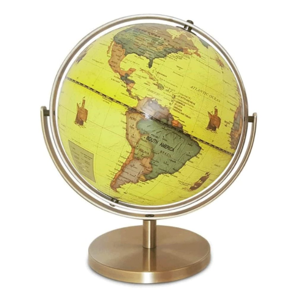 Geographic Globes 720 Rotating Globe With Metal Bracket Globes Hd Easy To Read English Version World Globe Learning Geographic Globes Fun