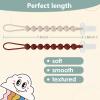 6-Pack Silicone Pacifier Clips for Babies, Safe Teething Beads, Rust-Free Holders, Baby Boy and Girl Essentials, Newborn Must-Have Accessories, BPA-Free view 2