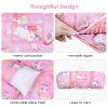 Kids Nap Mat Portable Slumber Bags with Removable Pillow and Blanket for Girls Boys, Lightweight Extra Large Sleeping Bag for Preschool Camping Daycare view 3