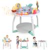 BABY JOY 5 in 1 Baby Activity Center, Baby Jumpers and Bouncers with Removable Toys, Lights & Music, 3 Adjustable Heights, Interactive Play Center for Toddlers Boys Girls 6-36 Months (White) view 1