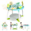 BABY JOY 5 in 1 Baby Activity Center, Baby Jumpers and Bouncers with Removable Toys, Lights & Music, 3 Adjustable Heights, Interactive Play Center for Toddlers Boys Girls 6-36 Months (Blue) view 1