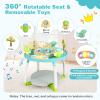 BABY JOY 5 in 1 Baby Activity Center, Baby Jumpers and Bouncers with Removable Toys, Lights & Music, 3 Adjustable Heights, Interactive Play Center for Toddlers Boys Girls 6-36 Months (Blue) view 3