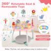 BABY JOY 5 in 1 Baby Activity Center, Baby Jumpers and Bouncers with Removable Toys, Lights & Music, 3 Adjustable Heights, Interactive Play Center for Toddlers Boys Girls 6-36 Months (Pink) view 3