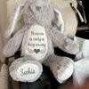 2025 Easter Personalized Plush Bunny Custom Name Children'S First Bunny Gift Newborn Memorial Gift Encouragement Gift (heaven is only a hug away) view 4