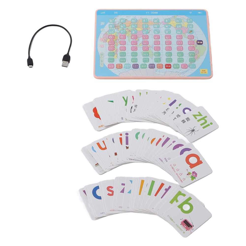 Chinese Speaking Tablet with ABS Material, Rounded Angle, Improve Logical Thinking, Increase Skills, Good Speaker, Rechargeable Box (72-Sheet Cards) for 3