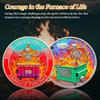 16PCS Fine - Skull Dumpster Fire Challenge Coin - The Strongest Steel is Forged Dumpster Fire Coin - Funny Desk Accessories for Work - Inspirational Gifts for Office Colleagues view 2