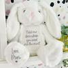 2025 Easter Personalized Plush Bunny Custom Name Children'S First Bunny Gift Newborn Memorial Gift Encouragement Gift (Hold me close when you need me) view 4