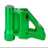 BeaxTurbo Racing Upgrade Parts CNC Aluminum 7075# Front Bulkhead for losi promoto mx 1/4 LOS261012 (Green) view 2