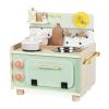 Janod - Children's Wooden Kitchenette - Small Children's Kitchen - Equipped with Oven, Sink and 10 Accessories Included - Rotating Sound Buttons - Imitation Toy and Awakening - from 2 Years Old view 3