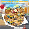 EggSun 71Pcs Christmas Construction Vehicle Floor Puzzle for Kids 3,4,5,6,7,8,Educational Building Jigsaw Puzzles with Excavator Dumper Monster Truck for Ages 3-5,Learning Toys Gift for Girls and Boys view 3