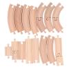 Wooden Trains Track Set for Toddlers Assembly Kit Building Toys Educational DIY Wooden Trains Track Expansion Pack (Pack A) view 1