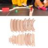 Wooden Trains Track Set for Toddlers Assembly Kit Building Toys Educational DIY Wooden Trains Track Expansion Pack (Pack A) view 4