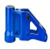 BeaxTurbo Racing Upgrade Parts CNC Aluminum 7075# Front Bulkhead for losi promoto mx 1/4 LOS261012 (Blue) view 2