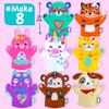 EZCRA Unicorn Hand Puppet Making Kit for Kids Age 5-8 - DIY Puppet Making Craft Kit - Creative Arts & Crafts Set, Educational Gift - Pretend Play Toys - 8 Projects, Extra Stickers for Decoration view 2
