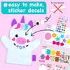 EZCRA Unicorn Hand Puppet Making Kit for Kids Age 5-8 - DIY Puppet Making Craft Kit - Creative Arts & Crafts Set, Educational Gift - Pretend Play Toys - 8 Projects, Extra Stickers for Decoration view 4