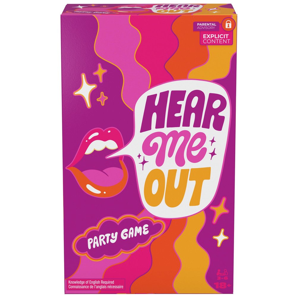 Spin Master Games, Hear Me Out  Defend Hot Takes with Deeply Unserious Questions & Deeply Serious Opinions, Party Game, Adult Card Game, 3-6 Players, for Ages 18 & Up