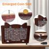 2025 New Cat-Shaped Wooden Money Saving Challenge Box, $1000 Cash Savings Box for Children or AdultsCoin Bank for Boys and Girlswith Erasable Pen view 3