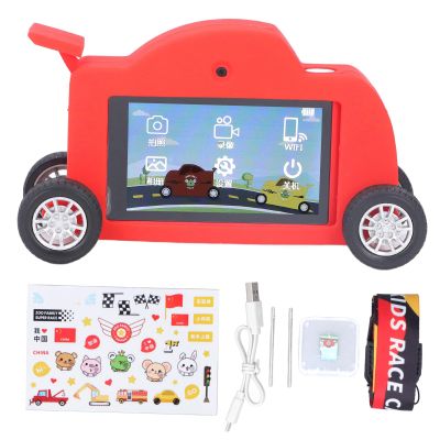 Kids Camera Red with Built in , Mini Size, Push Type Design, Touch Screen , Ideal Electronics Toy Children