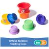 Ms. Rachel Official Rainbow Stacking Cups 7-Pack, Educational Toys & Toddler Toys for Girls & Boys Ages 6 Months to 2+ Years view 2