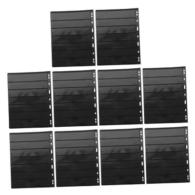 TEHAUX 10sheets Double-Sided Stamp Storage Pages Album Transparent Collectors for Postage and Standard Stamp Holders for Safe Organization and Display