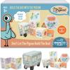 CreateOn Mo Willems - Don't Let The Pigeon Drive The Bus Magnetic Tiles, Magnetic Toy, Travel Toys, Classroom Sensory Toy Blocks, STEM & Montessori Tools for Boys & Girls Ages 3+ (16 Pieces) view 1