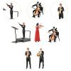 CoudarTitie 5 Pieces Musicians Figures Hand Painted 1/64 Resin Desktop Ornament Collections Role Play Figures Miniature People Figurines view 2
