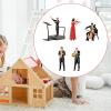 CoudarTitie 5 Pieces Musicians Figures Hand Painted 1/64 Resin Desktop Ornament Collections Role Play Figures Miniature People Figurines view 4