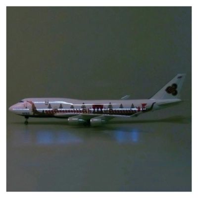 Scale Aircraft 47CM for Thailand Dragon Boat 747 Plane Model B747 Aircraft Thai Airline Model Diecast Resin Scale Aircraft Suitable for Display(with Light)