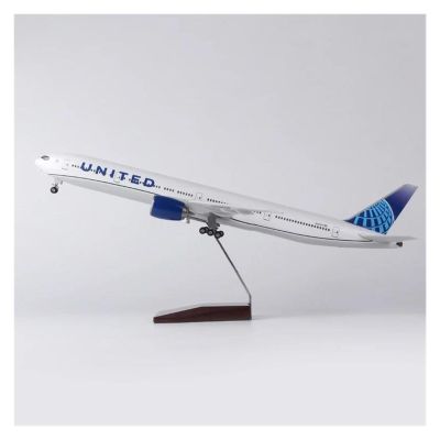 LIUSANGLIU Scale Aircraft 47CM 1/157 for 777 B777 Aircraft United Airlines Model Resin Passenger Aircraft Model Decoration Office Suitable for Display(No Light)