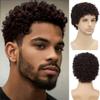 Daiaces Afro Curly Dark Brown Wig for Men Short Synthetic Halloween Cosplay Costume Replacement Hair Wigs view 1