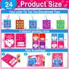 24 Pack Valentines Gifts Cards for Kids, Valentines Day Cards with Tic Tac Toe Keychains for Teens Boys Girls Classroom Exchange School Prizes Reward, Valentine Party Favors, Party Greeting Cards view 2