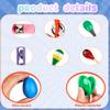 84 Pcs Shaker Musical Instruments Set including 12 Plastic Handheld Tambourine Bells 12 Colorful Cymbal 12 Egg Shaker 24 Maracas 12 Wrist Bells with 12 Castanets for Preschool Early Music Learning Toy view 3