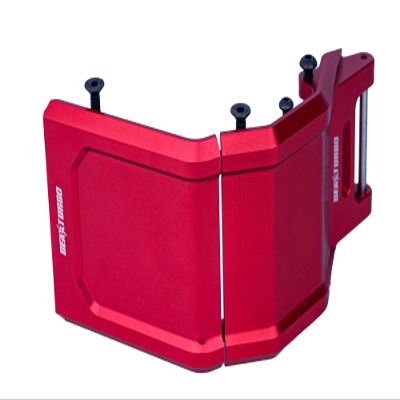 BeaxTurbo Racing Upgrade Parts CNC Aluminum # 7075 Pull Rod Knuckle & Skid PLT for losi promoto mx 1/4 LOS264001 (red)