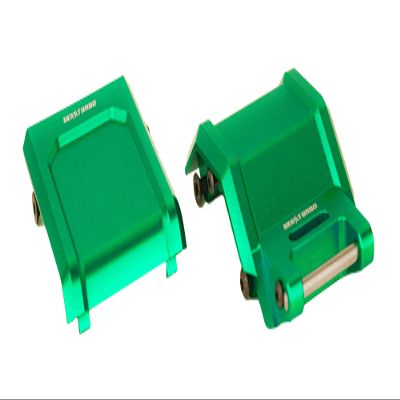 BeaxTurbo Racing Upgrade Parts CNC Aluminum # 7075 Pull Rod Knuckle & Skid PLT for losi promoto mx 1/4 LOS264001 (Green)
