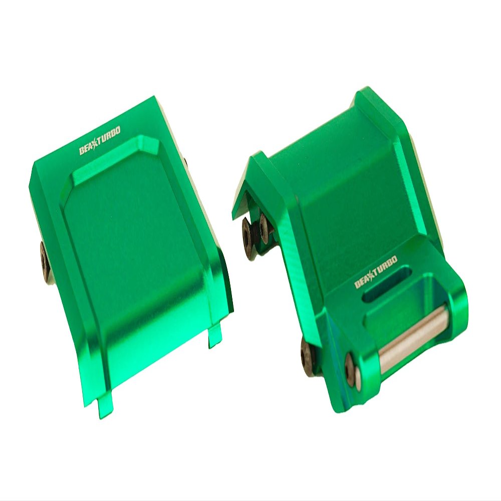 BeaxTurbo Racing Upgrade Parts CNC Aluminum # 7075 Pull Rod Knuckle & Skid PLT for losi promoto mx 1/4 LOS264001 (Green)