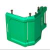 BeaxTurbo Racing Upgrade Parts CNC Aluminum # 7075 Pull Rod Knuckle & Skid PLT for losi promoto mx 1/4 LOS264001 (Green) view 2