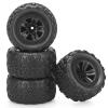 12mm Hex Hub RC Wheels and Tires, daitoku 1/16 RC Tires RC Truck Wheel Rims & Rubber Tires for 1/16 Off-Road RC Car, 16208, 16209, 16210, H16BM, H16GT, H16H view 1