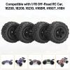 12mm Hex Hub RC Wheels and Tires, daitoku 1/16 RC Tires RC Truck Wheel Rims & Rubber Tires for 1/16 Off-Road RC Car, 16208, 16209, 16210, H16BM, H16GT, H16H view 3